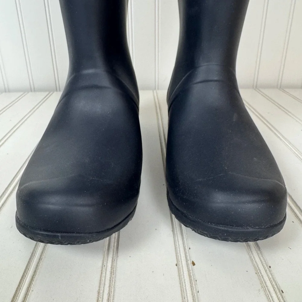Hunter Original Tall Rain Boots‎ Women's US 10 Navy Blue Matte Waterproof Rubber